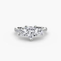 Three-Stone with Pavé Band