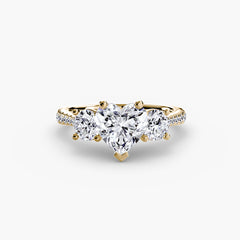 Three-Stone with Pavé Band
