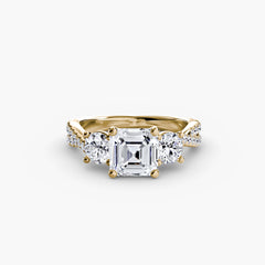 Three-Stone with Pavé Band 2