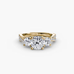Three-Stone with Pavé Band 2