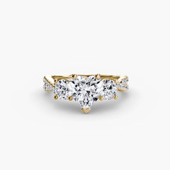Three-Stone with Pavé Band 2