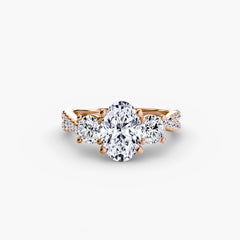Three-Stone with Pavé Band 2