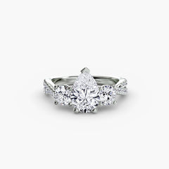 Three-Stone with Pavé Band 2