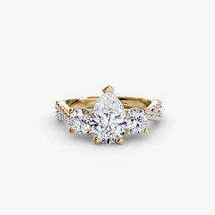 Three-Stone with Pavé Band 2