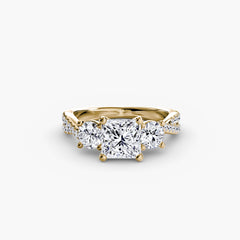Three-Stone with Pavé Band 2