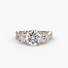 Three-Stone with Pavé Band 2