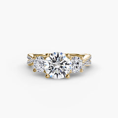 Three-Stone with Pavé Band 2