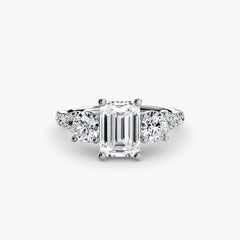 Three-Stone with Pavé Band 3