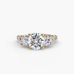 Three-Stone with Pavé Band 3