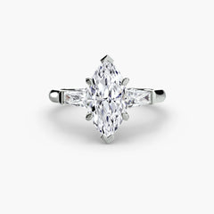 Three-Stone Ring (Baguette Side Stones)