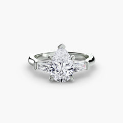 Three-Stone Ring (Baguette Side Stones)