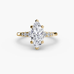Solitaire with Shoulder Accents