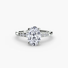 Solitaire with Shoulder Accents