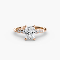 Solitaire with Shoulder Accents