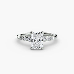 Solitaire with Shoulder Accents
