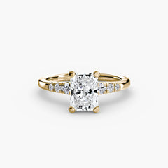 Solitaire with Shoulder Accents