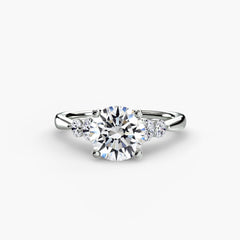 Solitaire with Shoulder Accents 2