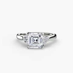 Solitaire with Cluster Shoulders 2