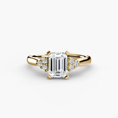 Solitaire with Cluster Shoulders 2