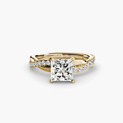 The Emerald Twist Pavé Ring