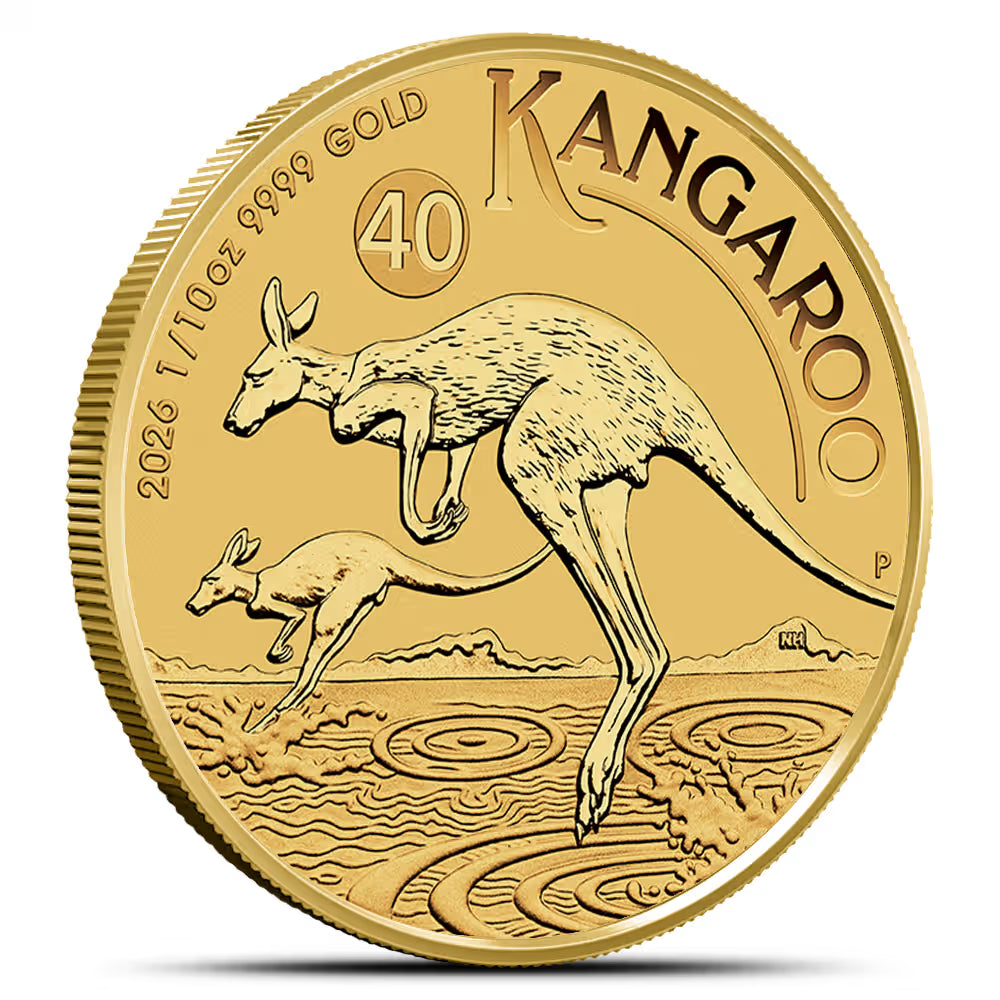 2026 Royal Gold Mall · 1/10 oz 👑KING CHARLES Gold Australian Kangaroo