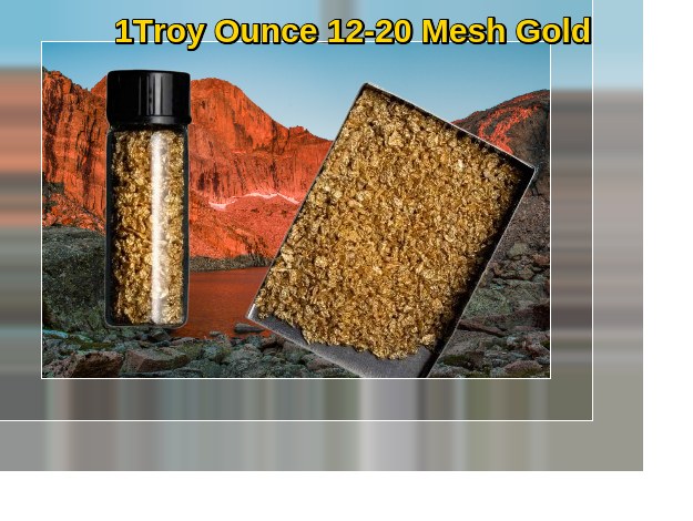 1 TROY OZ/31.1 GRAMS COLORADO MOUNTAINS GOLD NUGGETS MESH