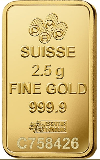 2.5 Gram PAMP Suisse Fortuna Veriscan® Gold Bar