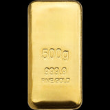 1/2 KILO/500 GRAMS ( 16.07 TROY OUNCES ) ROYAL GOLD MALL VARIOUS MINTS .9999 FINE GOLD BAR