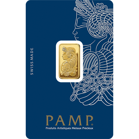 5 Gram PAMP Suisse Gold Bar (In Assay)