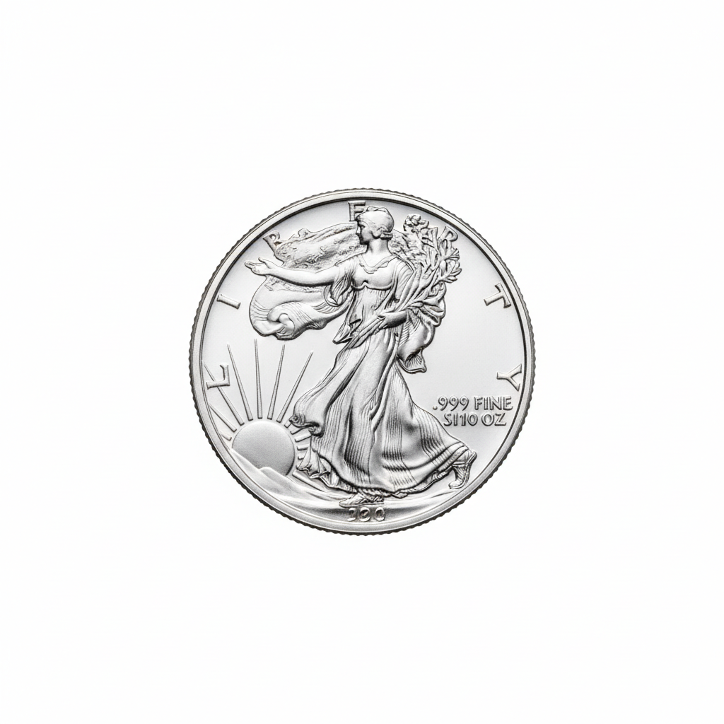 .999 Silver 1/10 oz Coin – Walking Liberty Half Dollar Design | Rare Collectible Silver Round