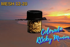 COLORADO ROCKY MOUNTAINS GOLD NUGGETS, 2 GRAMS, SIZE 12-20 MESH