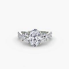 Three-Stone with Pavé Band 2