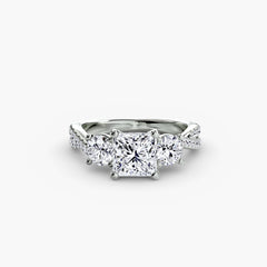 Three-Stone with Pavé Band 2