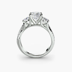 Three-Stone with Pavé Band 2