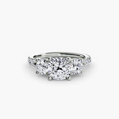 Three-Stone with Pavé Band 3