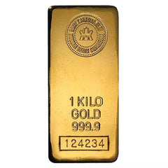 1 KILO ( 32.15 TROY OUNCES )VARIOUS MINTS .9999 FINE GOLD BAR