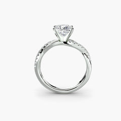 The Emerald Twist Pavé Ring