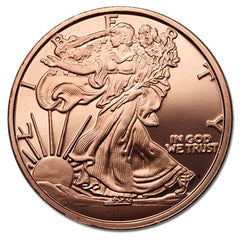 20-PACK 1 oz ADVP .999 BEAUTIFUL WALKING LIBERTY PURE COPPER ROUNDS