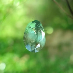 NATURAL CORUNDUM Yellowish Green Ceylon Sapphire – 6.11 Carats | Pear Mixed Cut, IGLC Certified