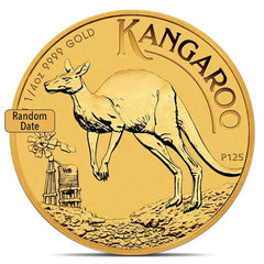 1/4 Oz Gold Australian Kangaroo, King Charles III - .9999 Pure (Random Date)