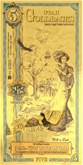 5 Utah Goldback — 1/200TH TROY OZ 24K GOLD