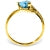 0.95 Carat 14K Solid Gold Ring Natural Blue Topaz