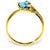 0.95 Carat 14K Solid Gold Ring Natural Blue Topaz