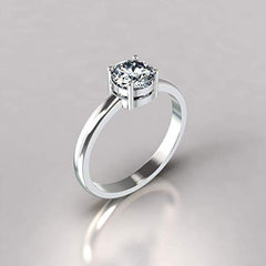 1/2 Carat 14K Natural Diamond Engagement Ring