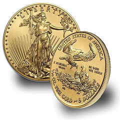 VARIED YEARS  1/10 oz Gold American Eagle (w/Box & COA) By CoinFolio $5 Brilliant Uncirculated