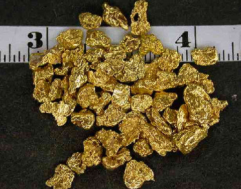 ALASKAN YUKON BC GOLD NUGGETS, MEDIUM-LARGE MESH, SOLD BY THE GRAM