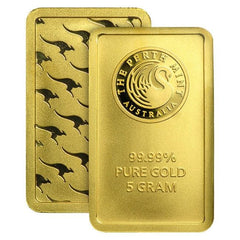 5 GRAM GOLD PERTH BAR .9999% GENUINE GOLD